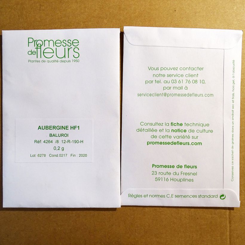 Example of Aubergine Baluroi F1 - Solanum melongena het zakje met 35 zaden (0,2g) as you get