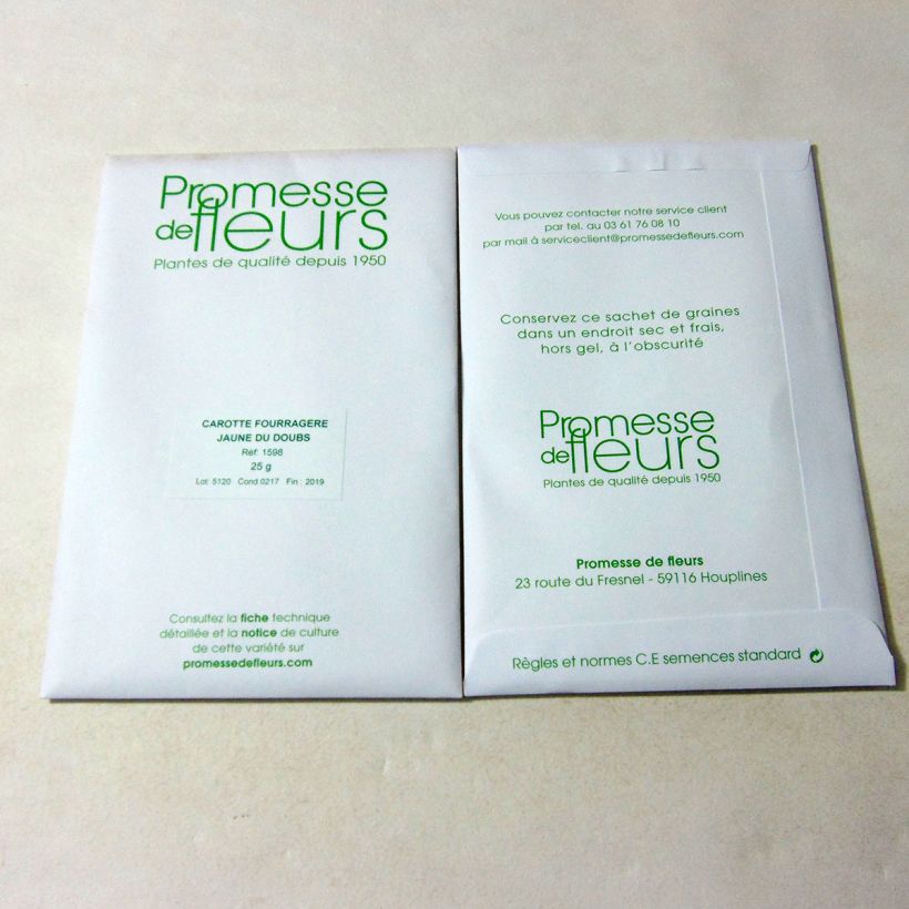Example of Voederwortel Gele van Doubs het zakje met 18000 zaden (25g) as you get
