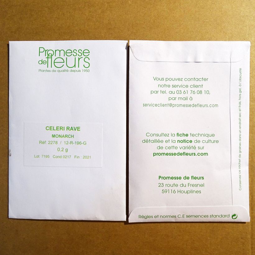Example of Knolselderij Monarch het zakje met 50 zaden as you get