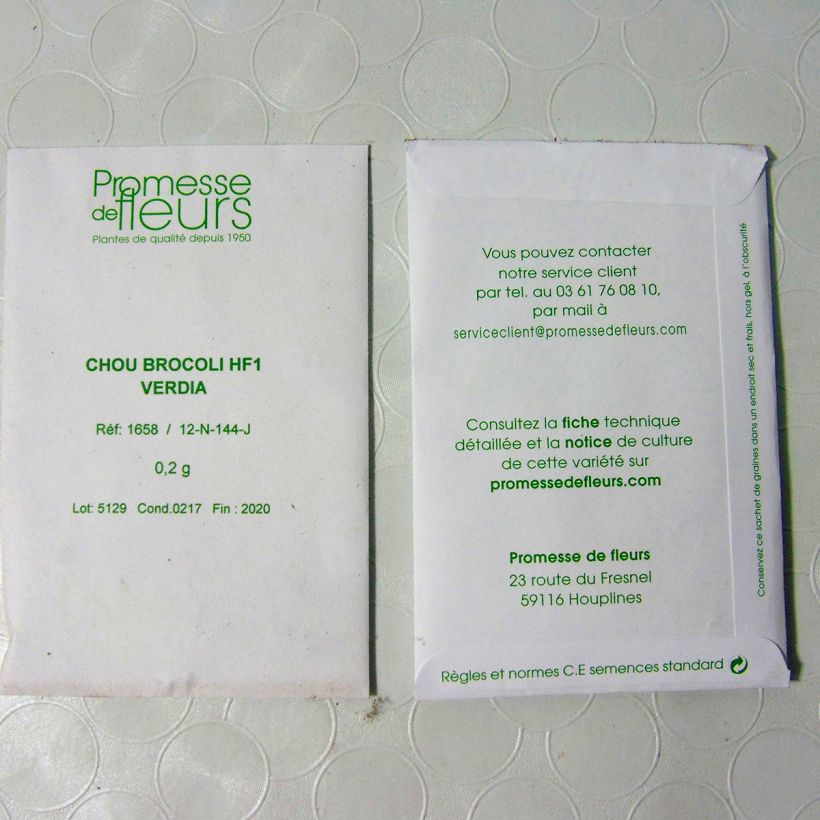 Example of Broccoli Verdia F1 het zakje met 100 zaden (0.2g) as you get