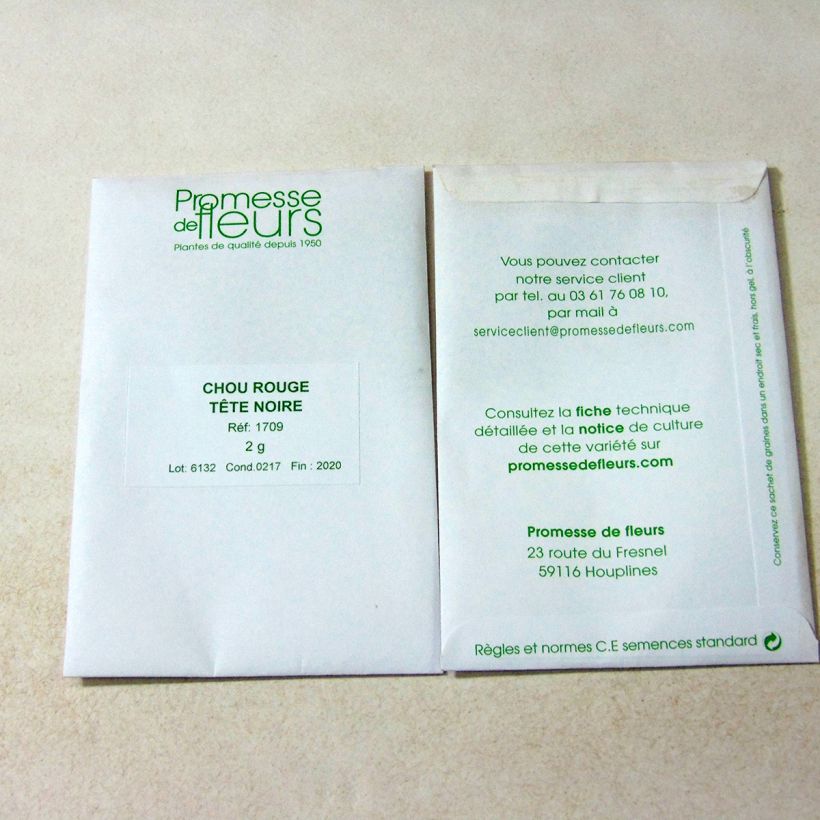 Example of Rodekool Zwarte kop het zakje met 500 zaden (2g) as you get