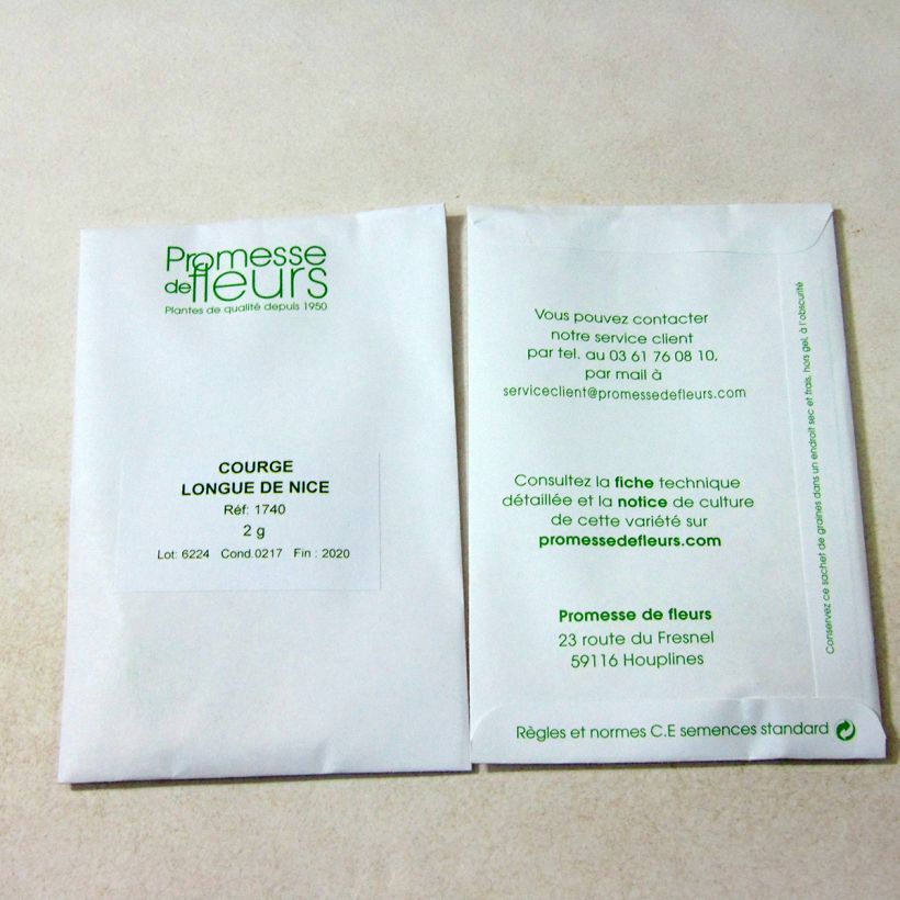 Example of Muskaatpompoen Lange van Nice het zakje met 12 zaden (2g) as you get