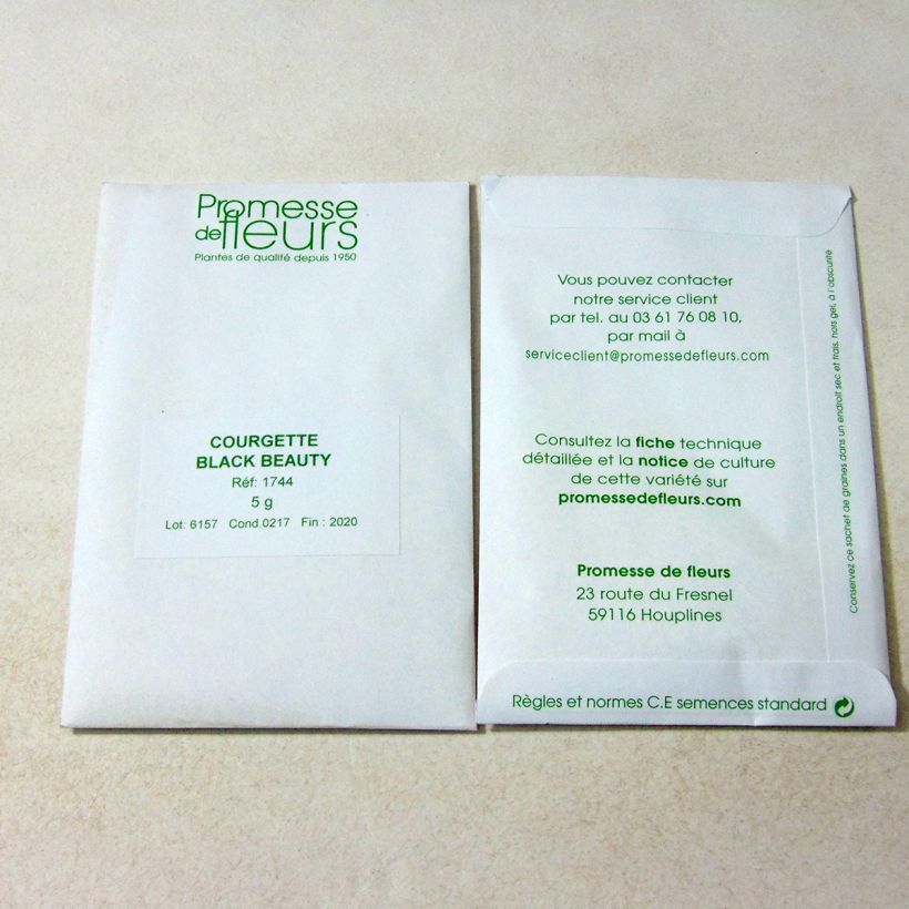 Example of Courgette Black Beauty het zakje met 35 zaden (5g) as you get
