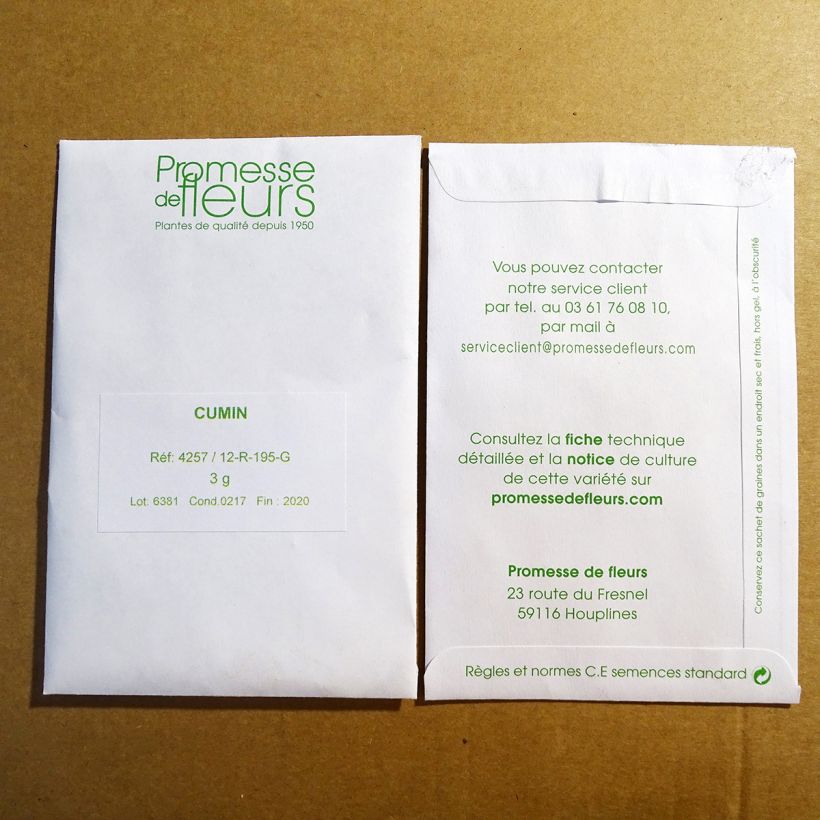Example of Komijn - Cuminum cyminum het zakje met 750 zaden (3g) as you get