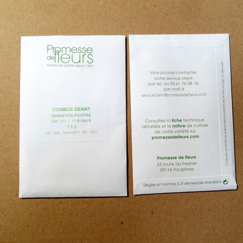 Example of Cosmea Sensation Picotee (zaad) - Cosmos bipinnatus het zakje met 200 zaden (1,5g) as you get