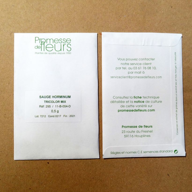 Voorbeeld van een exemplaar van Zaden van Salvia horminum Tricolor Mix - Sierlijke Salie zoals geleverd