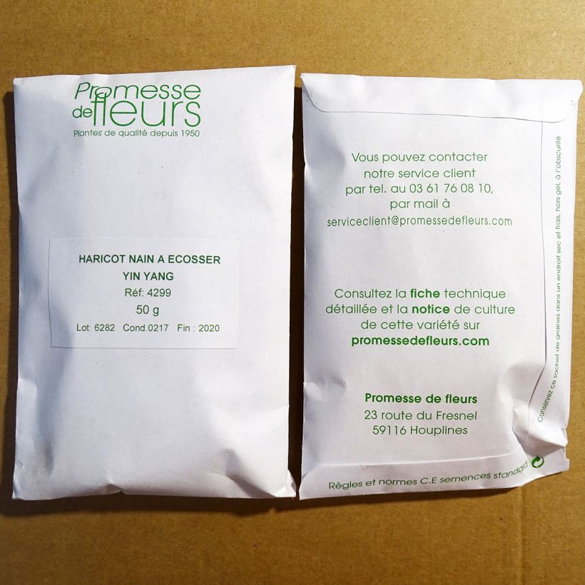 Voorbeeld van een exemplaar van Stamslaboon Starazagorski het zakje met 90 zaden (50g) zoals geleverd