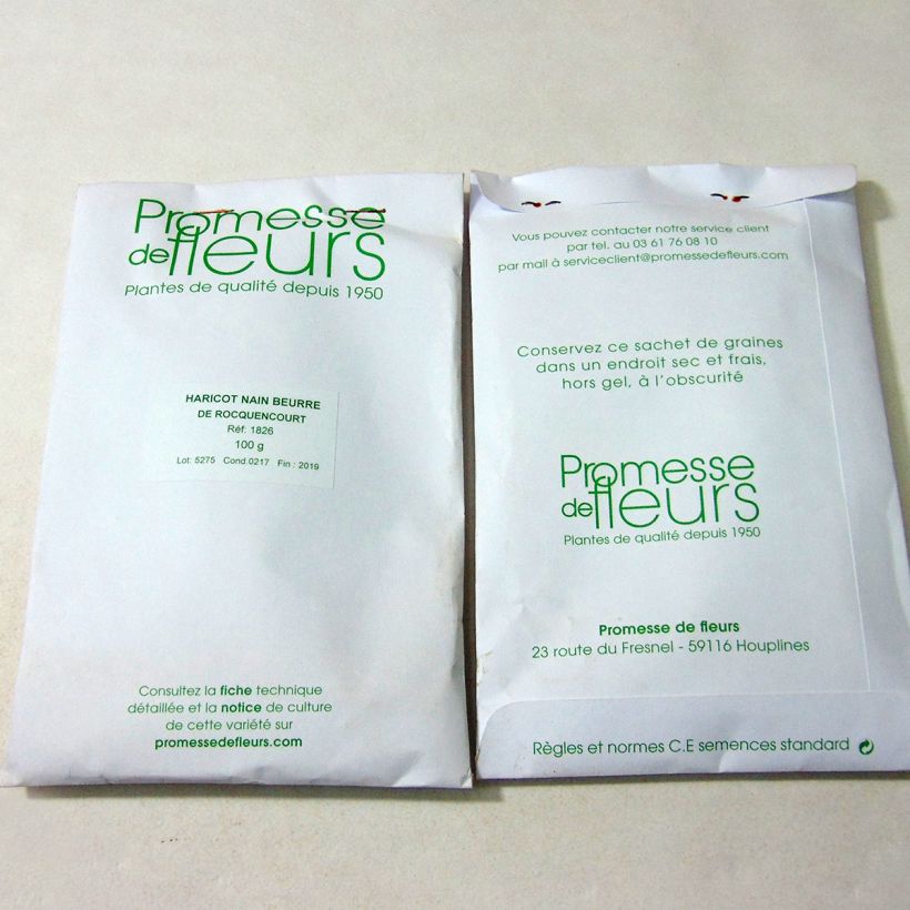 Example of Stamboterboon Boter van Rocquencourt het zakje met 250 zaden (100g) as you get