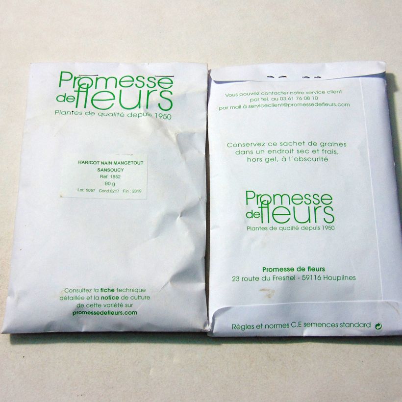 Example of Stamslaboon Sansoucy het zakje met 250 zaden (90g) as you get