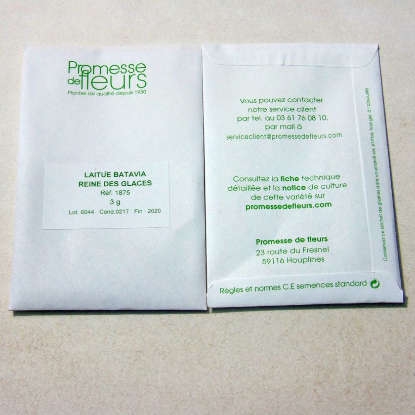 Example of Bataviasla Reine des Glaces (IJskoningin) het zakje met 2500 zaden (3g) as you get