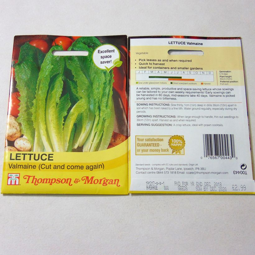 Voorbeeld van een exemplaar van Bindsla Valmaine het zakje met 800 zaden zoals geleverd