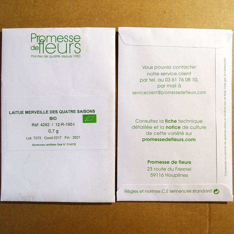 Example of Kropsla Wonder van de 4 seizoenen BIO het zakje met 1000 zaden (1,5g) as you get