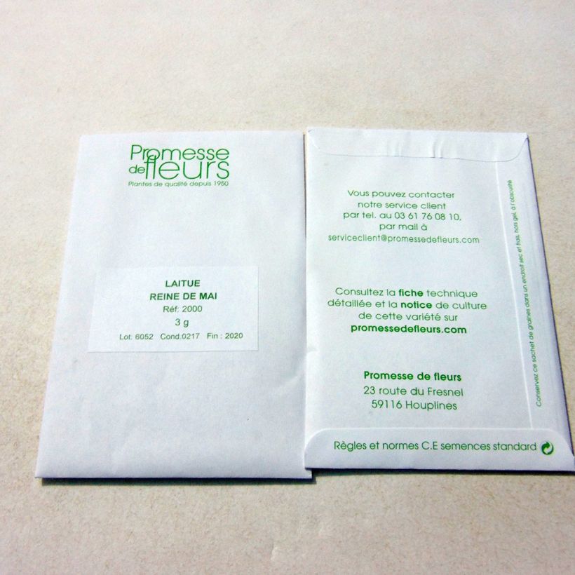 Example of Kropsla Reine de Mai (Meikoningin) het zakje met 2500 zaden (3g) as you get