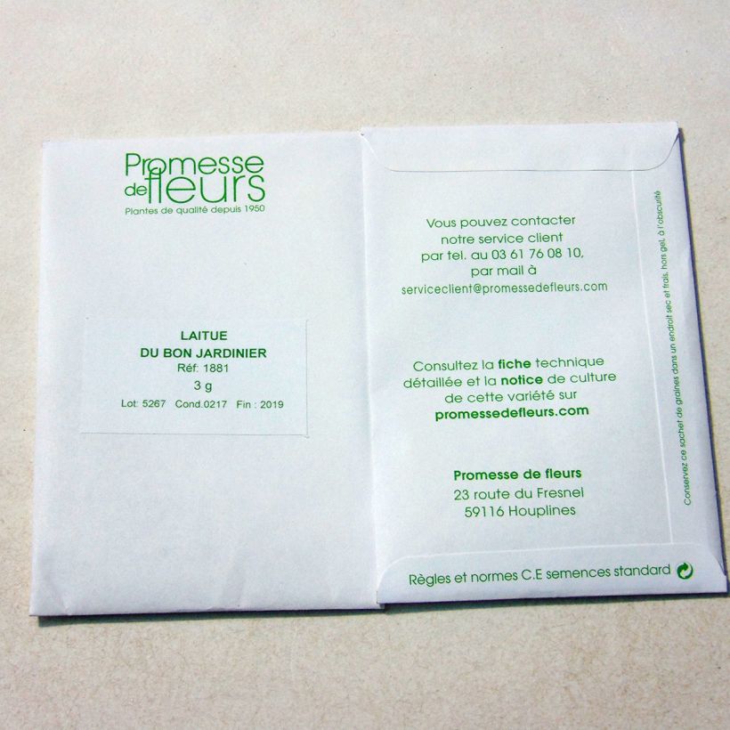 Example of Kropsla du Bon Jardinier het zakje met 2500 zaden (3g) as you get