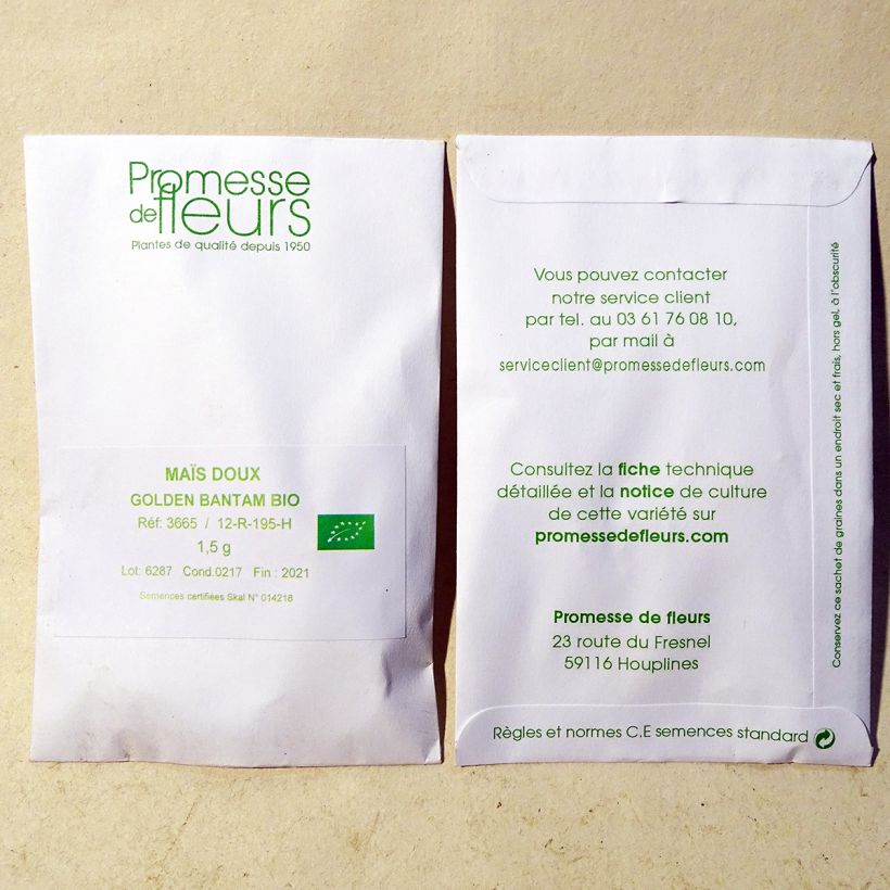 Example of Suikermais Golden Bantam BIO het zakje met 20 ? 30 zaden (5g) as you get