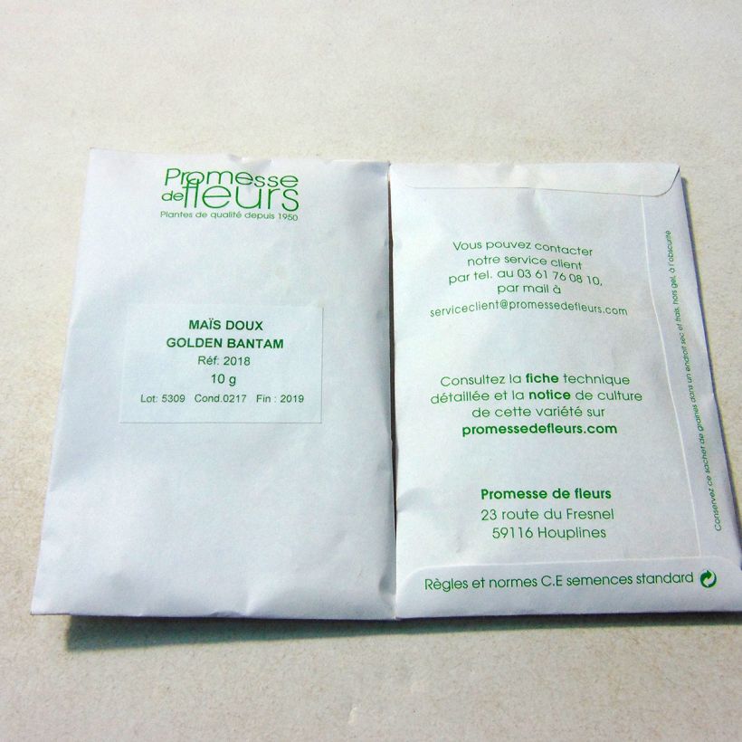 Example of Suikermaïs Golden Bantam het zakje met 40 ? 60 zaden (10g) as you get