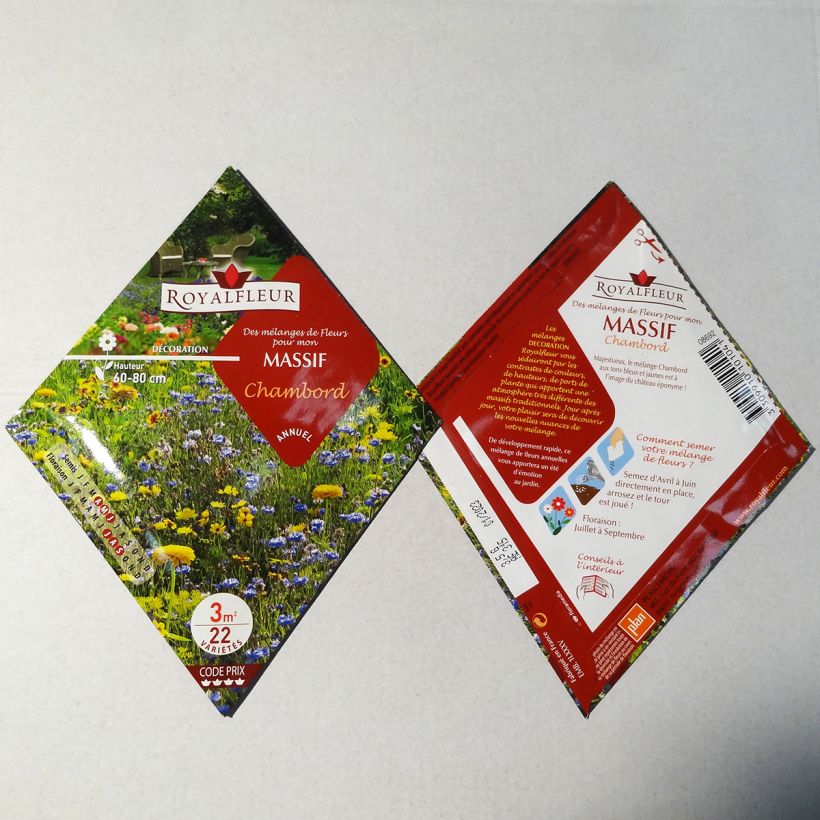 Voorbeeld van een exemplaar van Mengsel voor Chambord-borders - Zak 3 m² het zakje zaden van 3.5 gram zoals geleverd