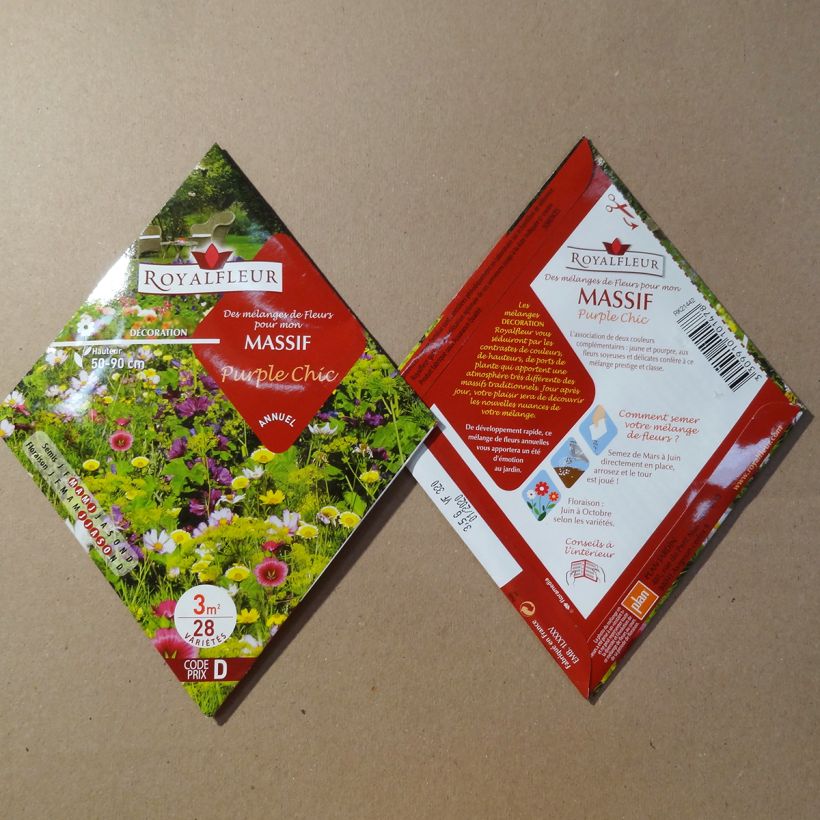 Voorbeeld van een exemplaar van Mengsel voor border Purple Chic - Zak 3 m² het zakje zaden van 3.5 gram zoals geleverd