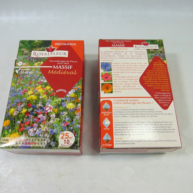 Voorbeeld van een exemplaar van Middelheers bloemenmengsel - Doos voor 25 m² het zakje zaden van 40 gram zoals geleverd