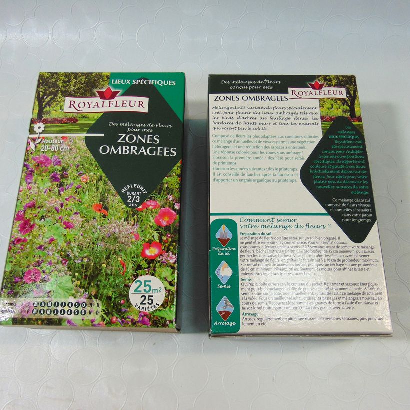Voorbeeld van een exemplaar van Mengsel voor schaduwrijke plekken - Doos 25 m² het zakje zaden van 40 gram zoals geleverd