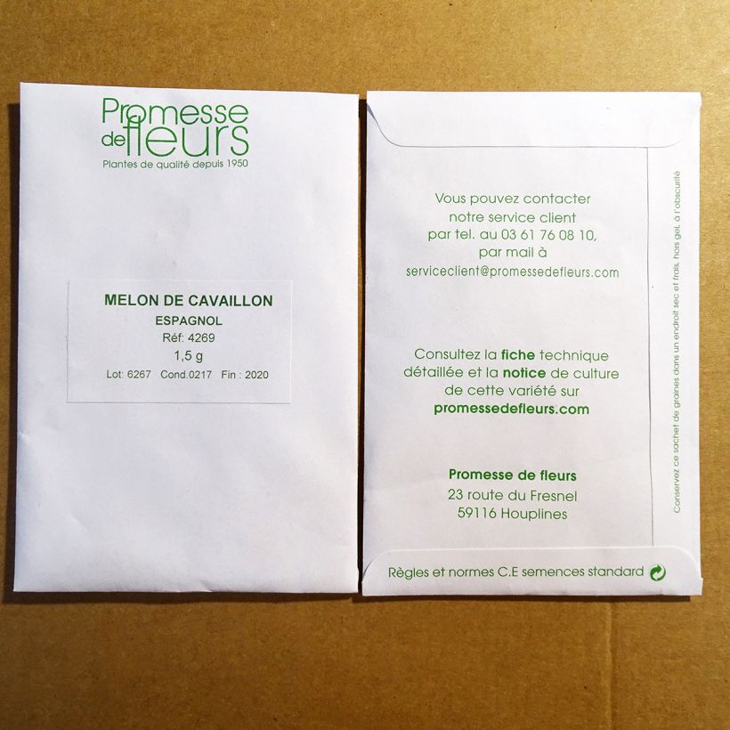 Example of Cantaloupe-meloen Cavaillon Espagnol het zakje zaden van 1,5 gram as you get