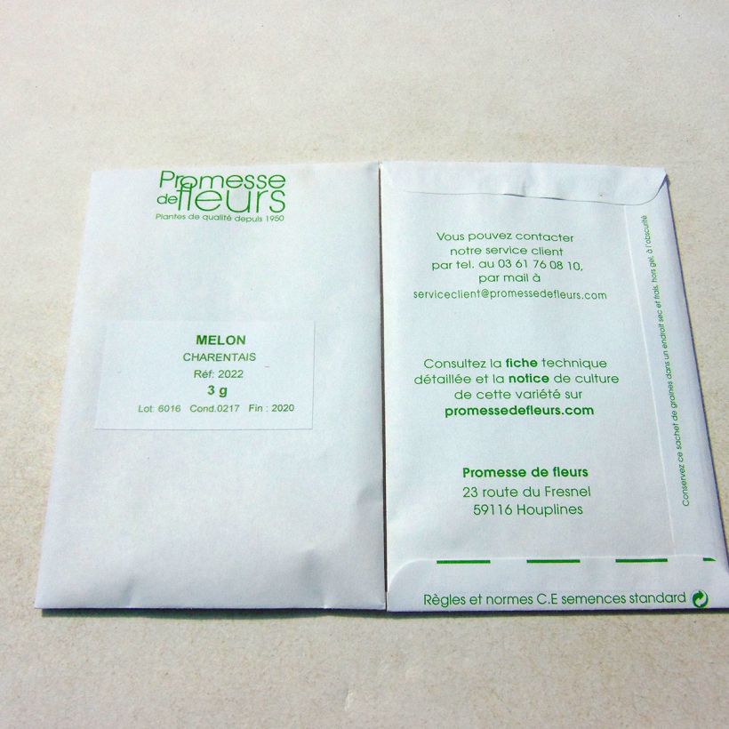Example of Charentais-meloen - Cucumis melo het zakje met 75 zaden (3g) as you get