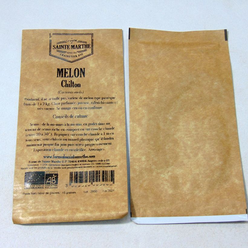 Example of Cantaloupe-meloen Clinton BIO - Ferme de Sainte Marthe het zakje met 15 zaden as you get