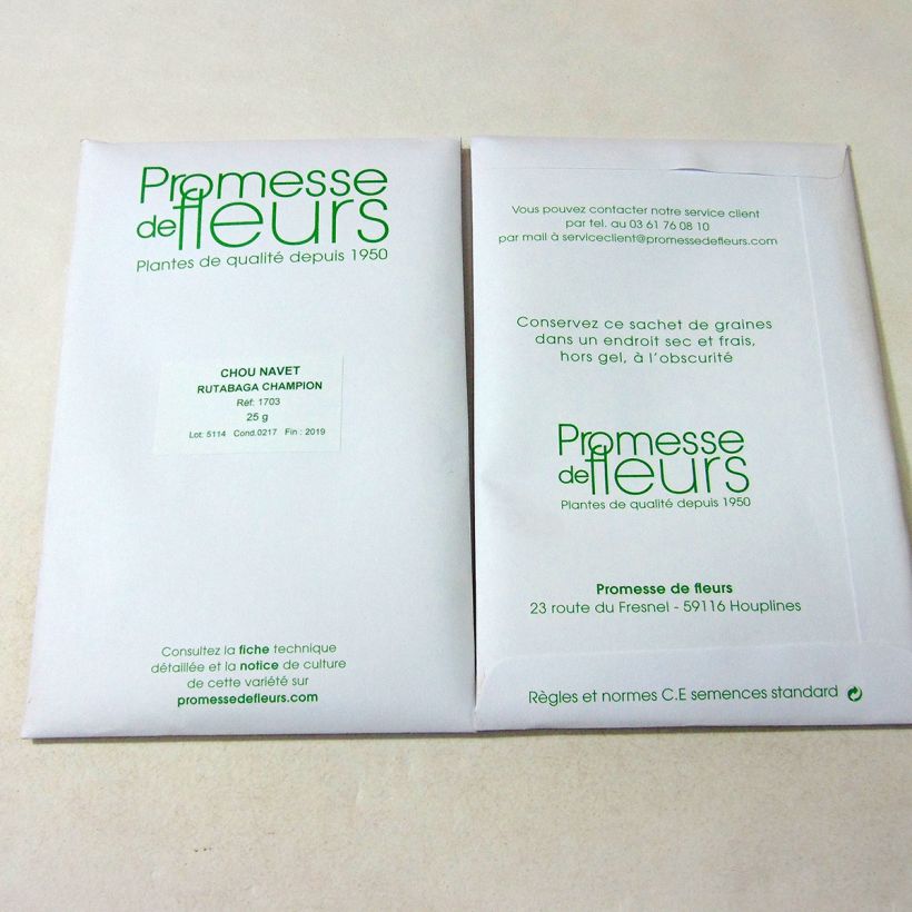 Example of Koolraap Champion het zakje met 7500 zaden (25g) as you get