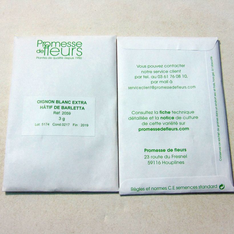 Voorbeeld van een exemplaar van Zilverui Barletta het zakje met 600 zaden (3g) zoals geleverd