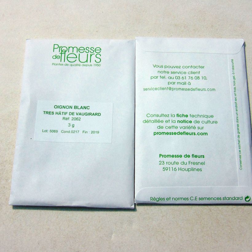 Example of Witte ui Zeer vroege witte van Vaugirard het zakje met 600 zaden (3g) as you get
