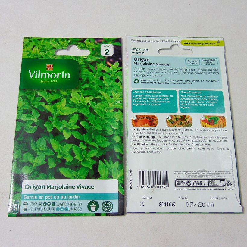 Example of Wilde marjolein - Vilmorin het zakje met 12000 zaden (1g) as you get