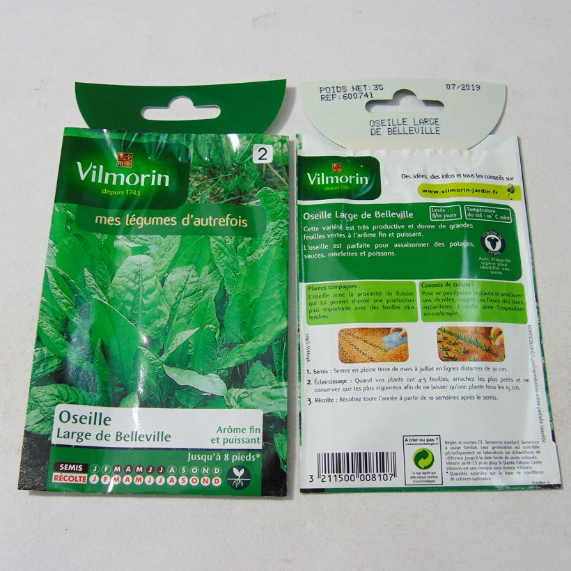 Example of Zuring Grote van Belleville - Vilmorin het zakje met 3000 zaden (3g) as you get