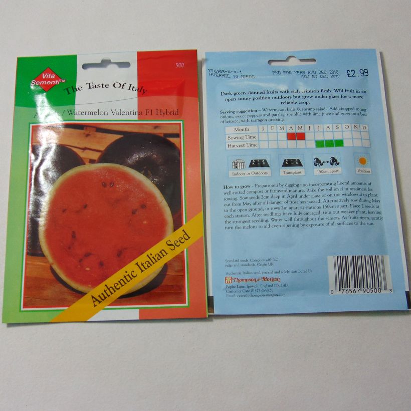 Example of Watermeloen Valentina, La Dolcissima F1 het zakje met 10 zaden as you get
