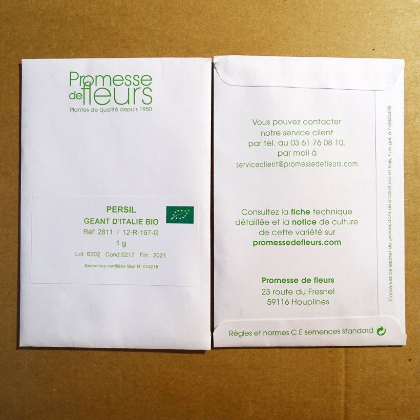 Example of Bladpeterselie Gigante d'Italia BIO (zaad) het zakje met 2500 zaden (5g) as you get