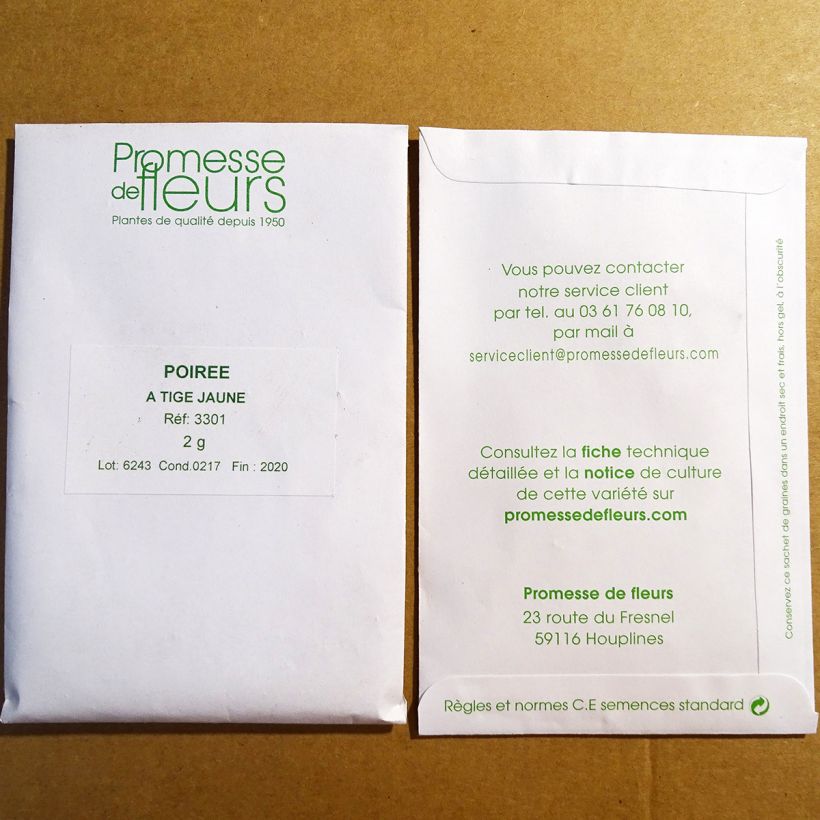 Example of Snijbiet Gele steel het zakje met 80 zaden (2g) as you get