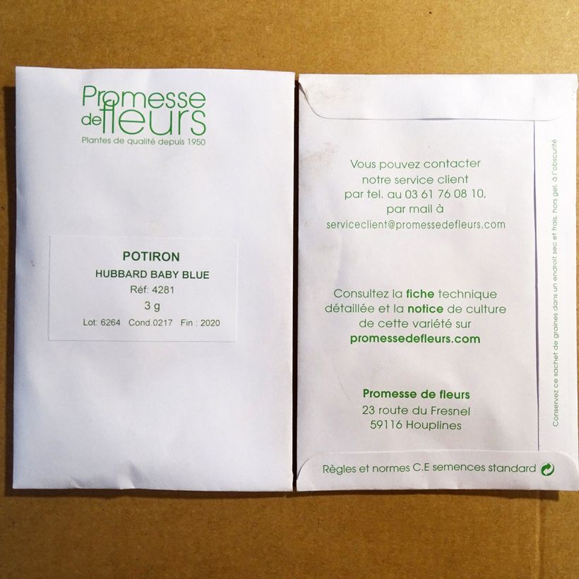 Example of Pompoen Baby Blue het zakje met 20 zaden (3g) as you get