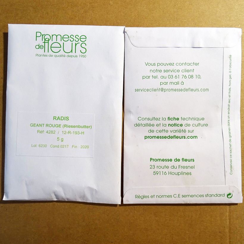 Example of Radijs Riesenbutter het zakje met 500 zaden (5g) as you get