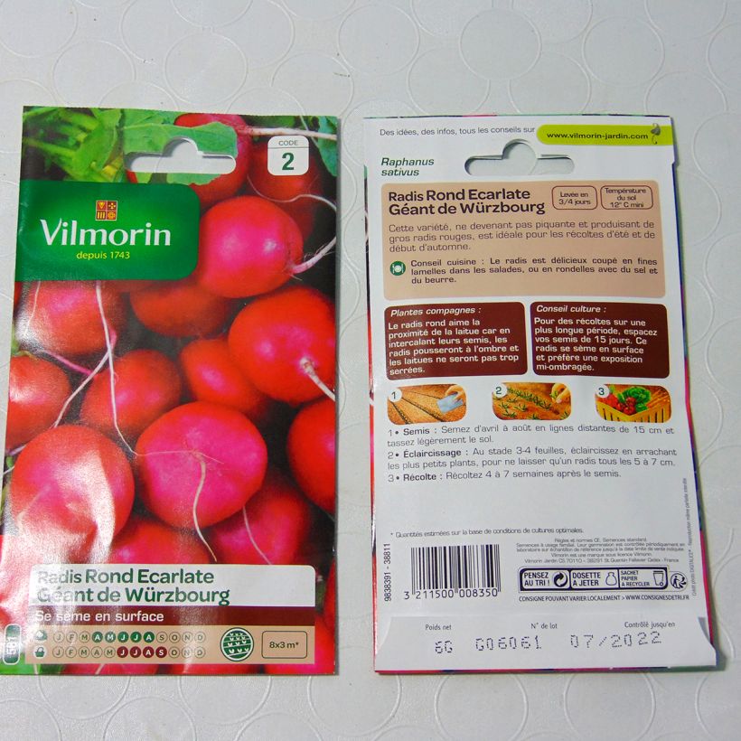 Example of Radijs Reus van Würzburg - Vilmorin het zakje met 480 zaden (6g) as you get