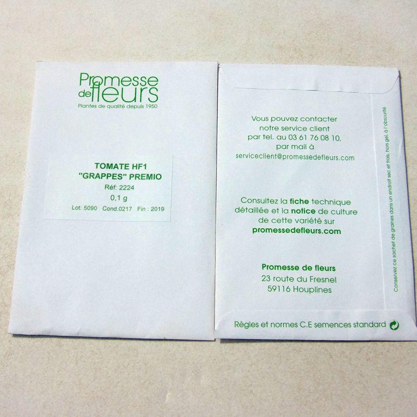 Example of Trostomaat Premio F1 het zakje met 25 zaden (0,1g) as you get