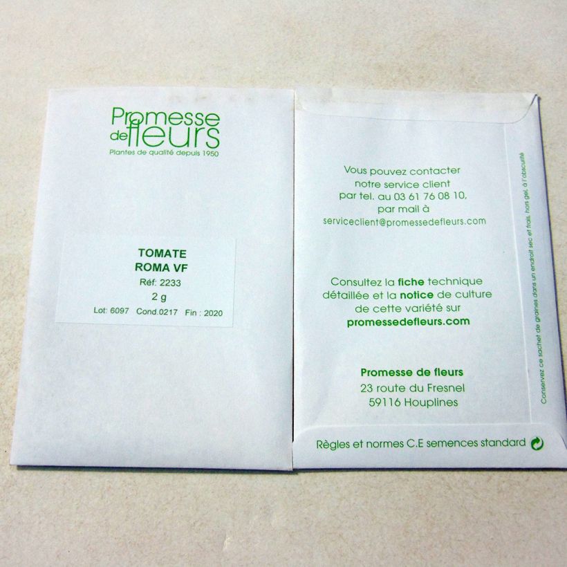 Example of Tomaat Roma VF het zakje met 650 zaden (2g) as you get