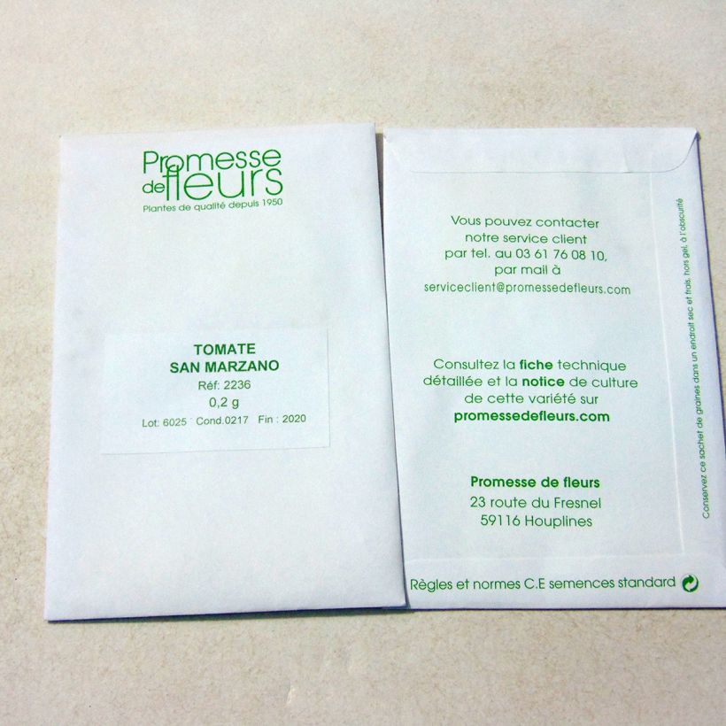 Example of Tomaat San Marzano 3 het zakje met 75 zaden (0,2g) as you get