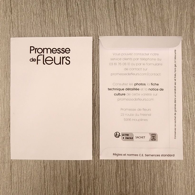 Voorbeeld van een exemplaar van Oost-Indische kers Princess of India (zaad) - Tropaeolum majus het zakje met 30 zaden (4g) zoals geleverd