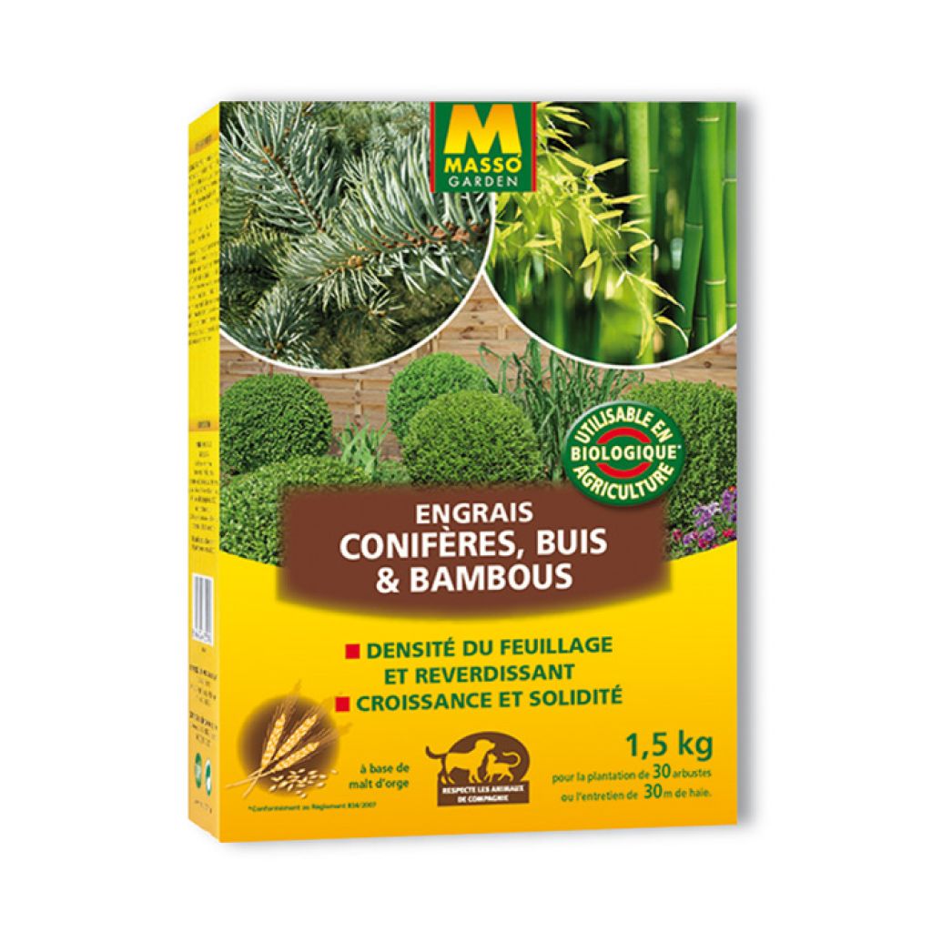 Meststof Korrels (granulaat) voor Coniferen Hagen Struiken Buxus en Bamboe UAB Masso Garden