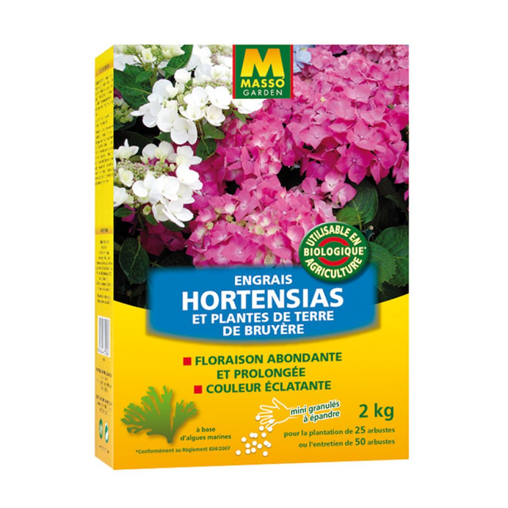 Meststof Korrels (Granulaat) voor Hortensia's en Heidegrondplanten UAB Masso Garden