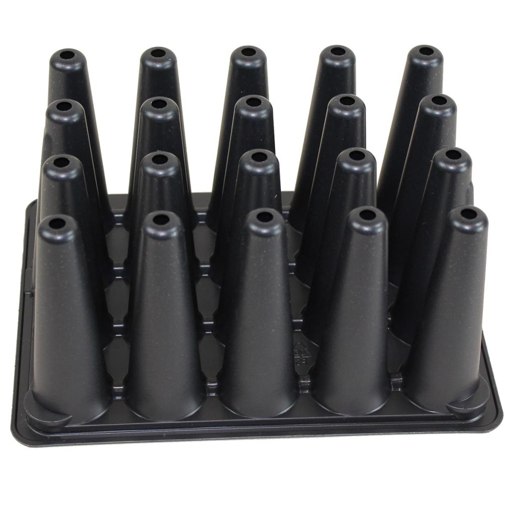 Kweekbak met 20 cellen speciaal voor wortelen - verkocht per 5 stuks