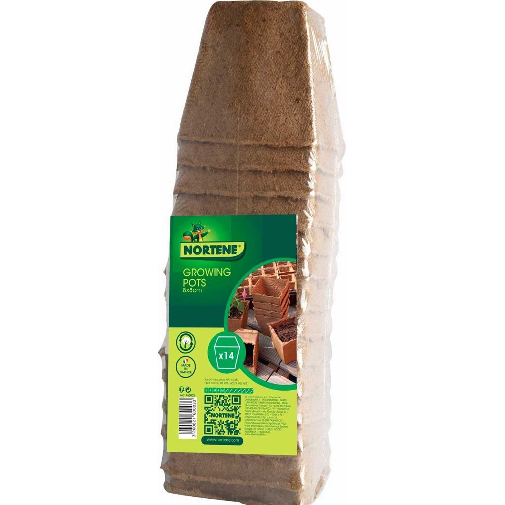 Vierkante biologisch afbreekbare GROWING POTS