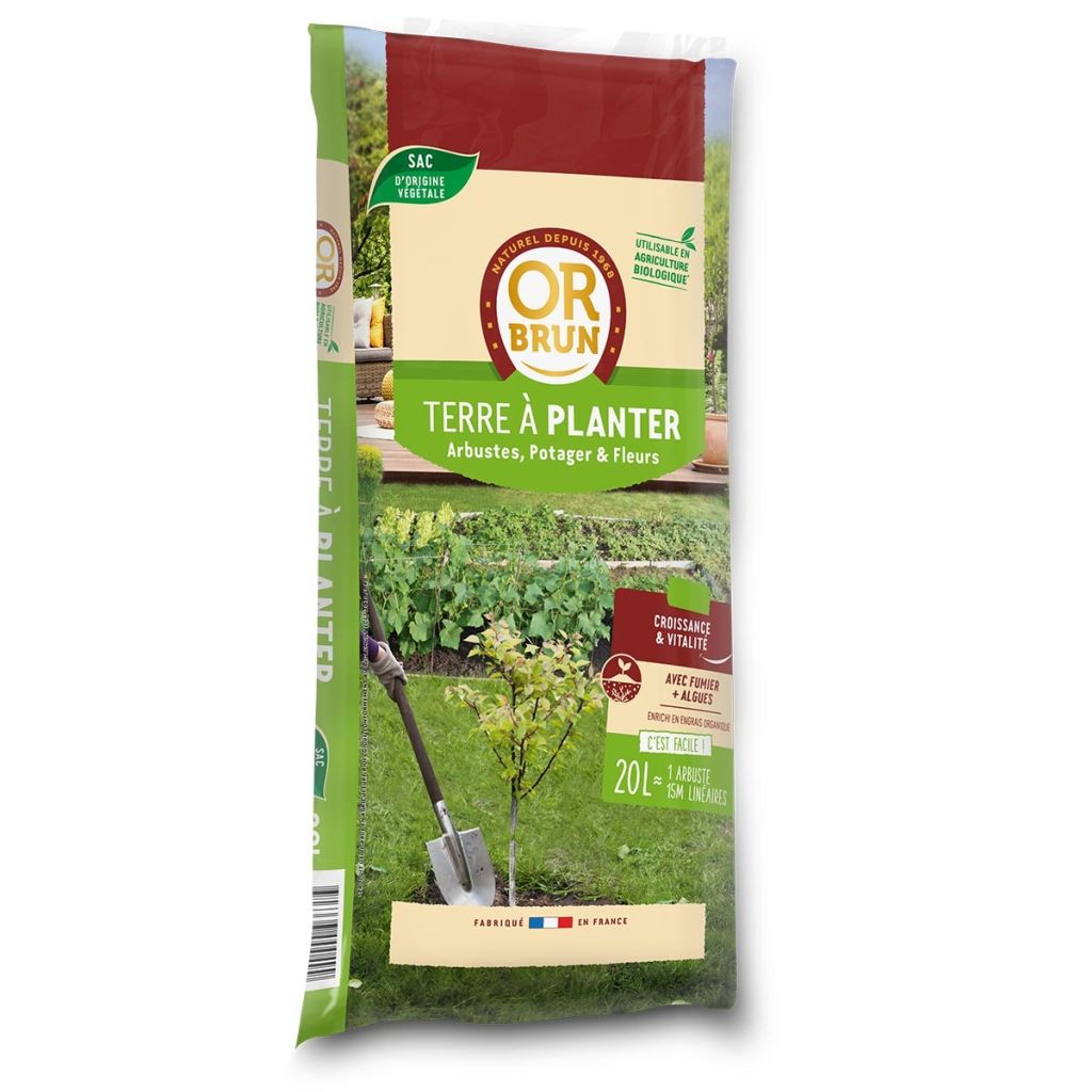 Terre à planter toutes plantes Or Brun