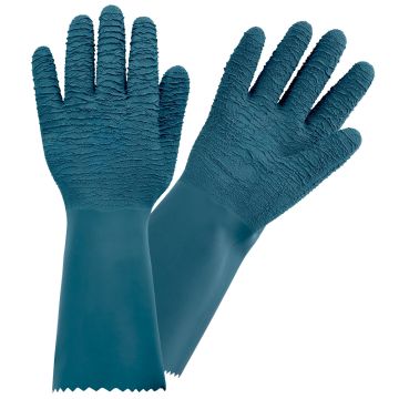 Lange snoeihandschoenen Rostaing voor rozestruiken en kleine doornige planten ProtectMax blauw