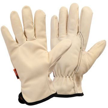 Werk- en snoeihandschoenen Rostaing met lamsoorlederen palm EM25A beige