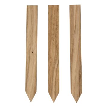 Etiquette à planter en chêne massif 18 x 2 cm - vendu par 3